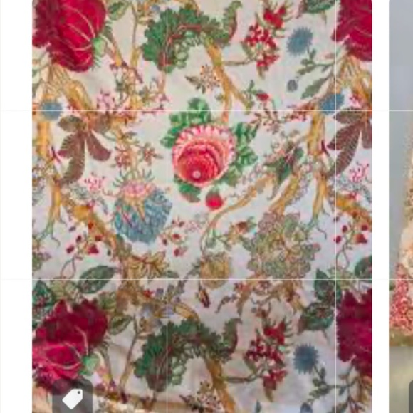 Pottery Barn Wells Palampore Linen/Cotton Duvet Cover Ivory King 2007 5 pillow - Picture 3 of 11